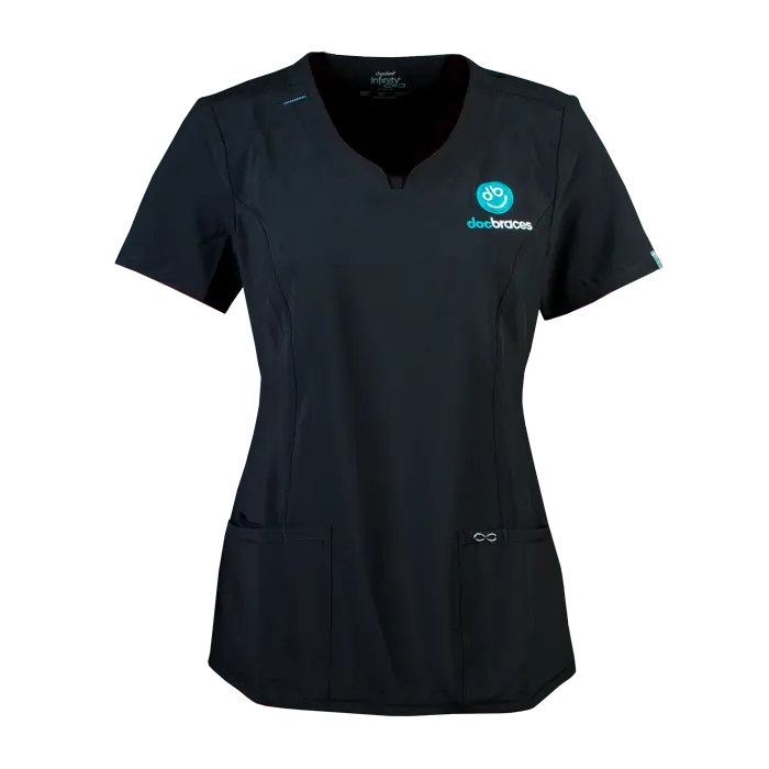 Women's Black Scrub Top